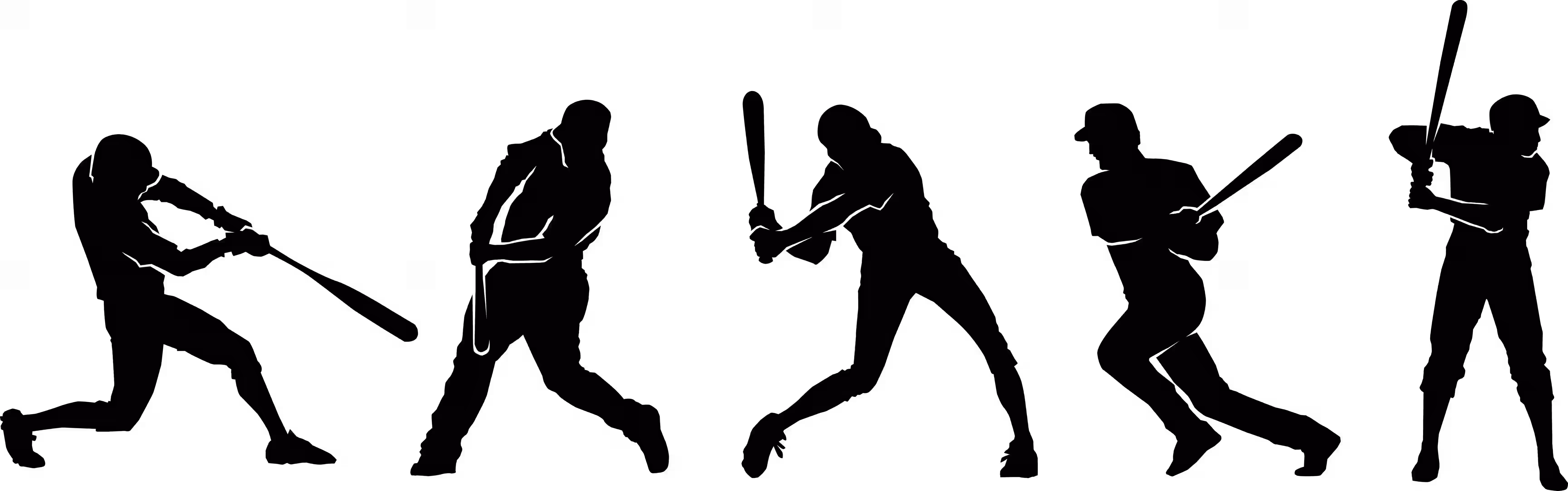 baseball players swinging a bat