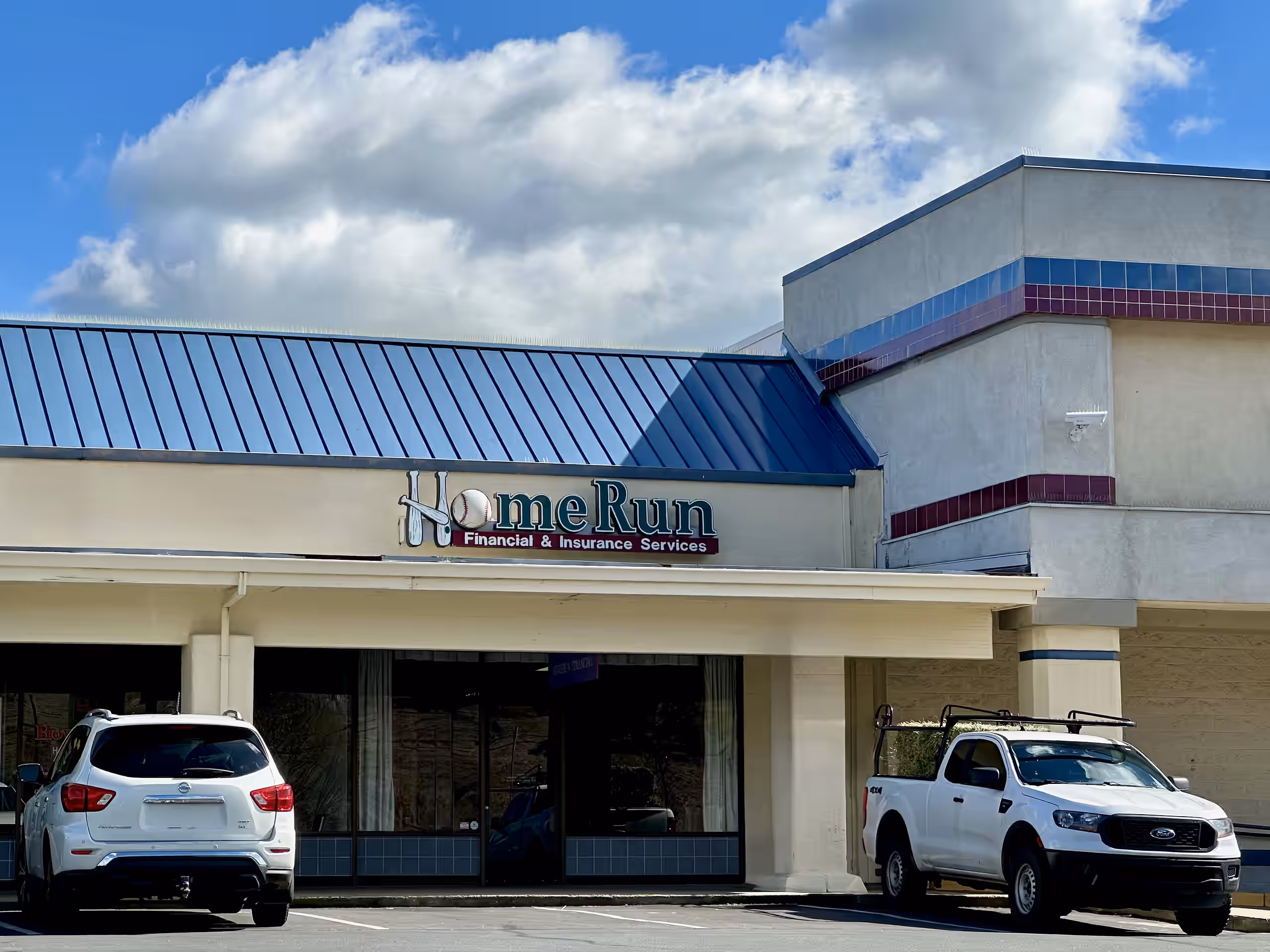 The storefront of HomeRun Financial and Insurance Services